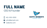 Blue Happy Dog Business Card Image Preview