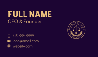 Law Justice Scale Business Card