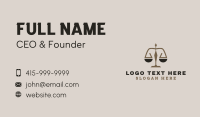 Scale Law Prosecutor Business Card