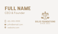 Brown Sword Scale Law Business Card