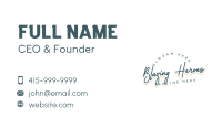 Retro Cursive Wordmark Business Card Image Preview