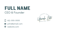 Retro Cursive Wordmark Business Card Image Preview