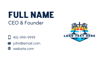 Beach Tour Travel Business Card