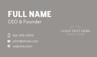 Cosmetics Beauty Wordmark Business Card Design