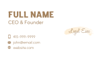 Feminine Brush Wordmark Business Card