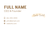 Feminine Brush Wordmark Business Card