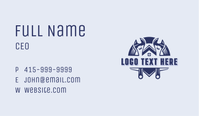 Wrench Handyman Carpentry Business Card Image Preview