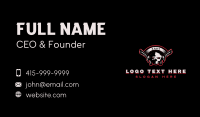 Skull Pistol Shooting Business Card