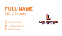 Generic Sport Letter Business Card