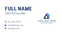 Blue Droplet Letter A Business Card