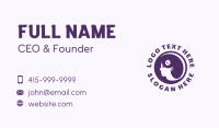 Flower Lady Hairstyle Business Card