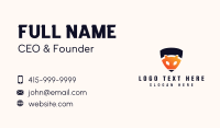 Modern Fox Shield Mascot Business Card