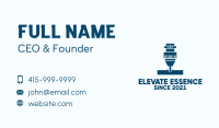 Blue Industrial Drill Business Card