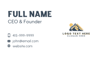 Excavator Mountain Construction Business Card