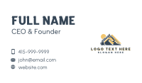 Excavator Mountain Construction Business Card Design