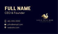 Gold Luxury Swan Business Card