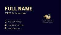 Gold Luxury Swan Business Card Design
