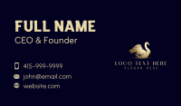 Gold Luxury Swan Business Card Design