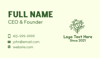 Coffee Bean Tree Branch Business Card Design