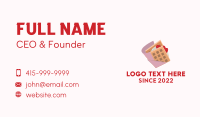 Strawberry Waffle Sandwich Business Card