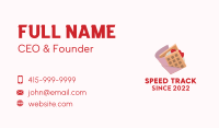 Strawberry Waffle Sandwich Business Card