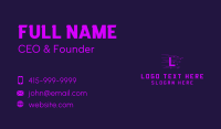 Purple Circuit Letter Business Card