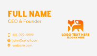 Orange Fox Silhouette Business Card