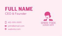 Pink Fashionista Woman Business Card Design