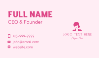 Pink Fashionista Woman Business Card Design