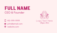 Pink Rose Girl Business Card