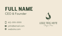 Organic Oil Leaf  Business Card