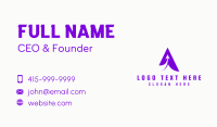 Purple Arrow Letter Business Card Design