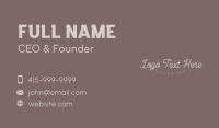 Boutique Business Card example 4