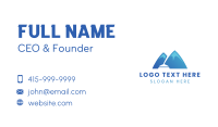 Blue Cleaner Mountain Business Card Design