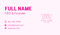 Pink Swan Couple  Business Card
