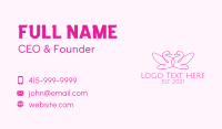 Pink Swan Couple  Business Card Design