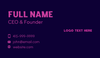 Neon Generic Wordmark  Business Card