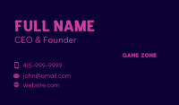 Neon Generic Wordmark  Business Card Design