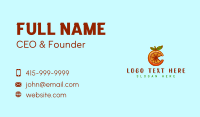 Orange Fruit Letter C Business Card