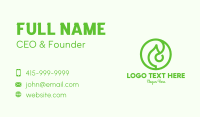 Green Organic Leaf Business Card