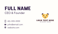 Heart Bear Animal Business Card Design