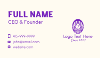 Purple Stylish Woman Business Card