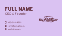 Retro Quirky Cursive Wordmark Business Card