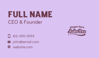 Retro Quirky Cursive Wordmark Business Card