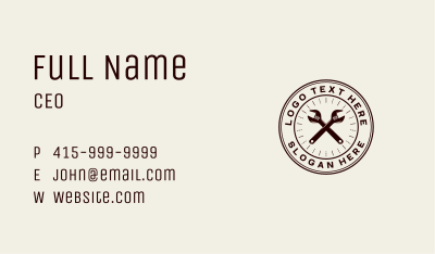 Wrench Handyman Tools Business Card Image Preview