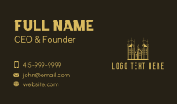 Gold Premium Real Estate Building Business Card