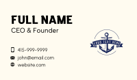 Navy Anchor Sail Business Card
