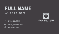 Modern Gray Cube Business Card Design