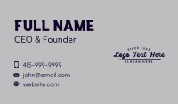 Casual Enterprise Wordmark Business Card