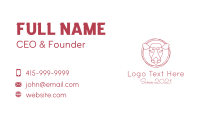 Red Cow Monoline Business Card